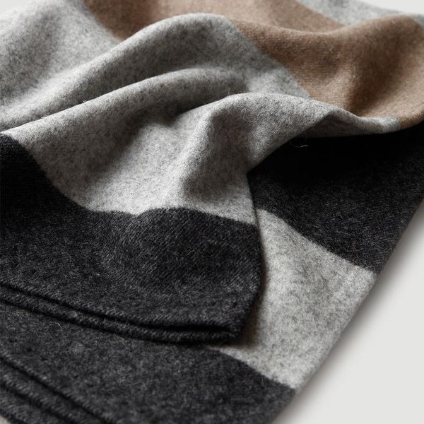 

scarves 100% wool blanket carpet cape amice wrap tippet cloak warm soft large big shawl keep autumn winter, Blue;gray