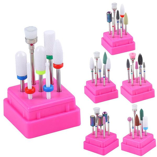 

nail art kits 1 box of ceramic-tungsten steel-alloy-grinding head set polishing machine special grinding brush tool