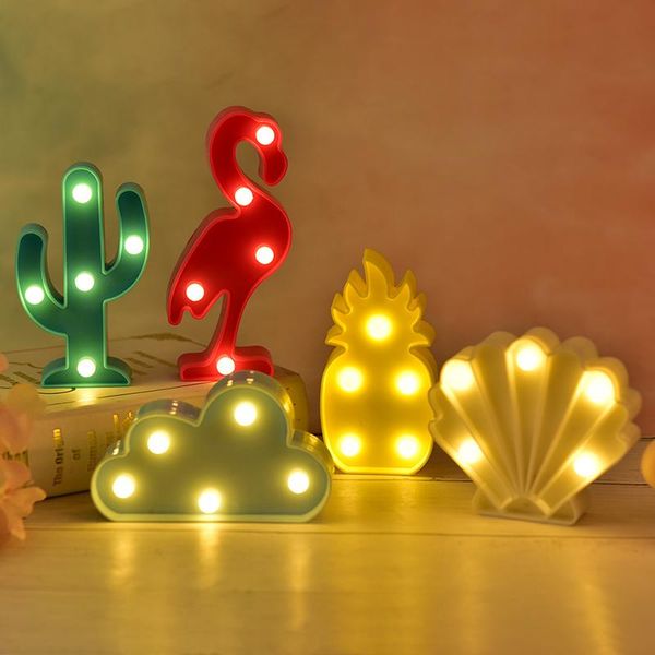 

party decoration 3d bureaulamp cartoon ananas/flamingo/cactus modellering tafel nachtlampje led lamp thuis kantoor decoratie geschenken