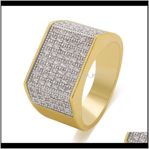 

vecalon punk hiphop rock ring for men pave setting 119pcs 5a zircon cz yellow gold filled 925 silver male party band rings14 t2 fr3pd qvb4x, Slivery;golden