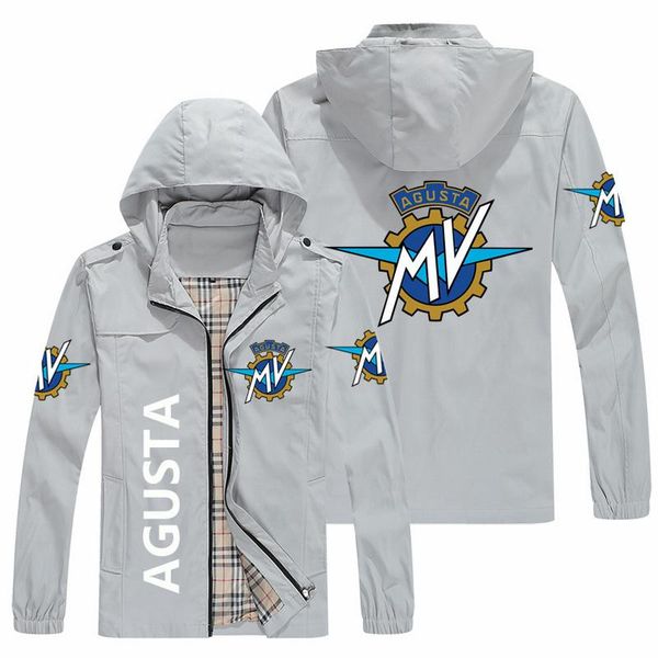 

men's jackets 2021 fashion mv agusta logo hoodies spring autumn casual sweatshirt zipper cardigan jacket coat, Black;brown