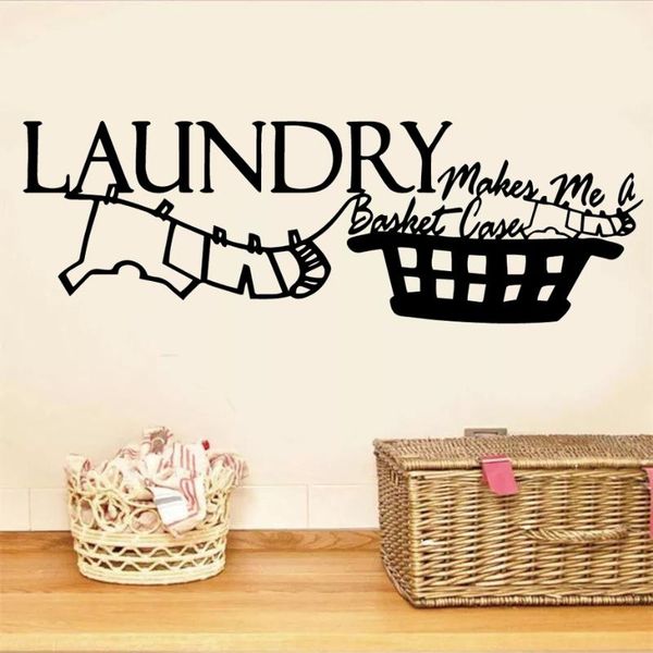 

wall stickers laundry decals for waterproof room murals decor poster home bathroom accessories muursticker hq1315