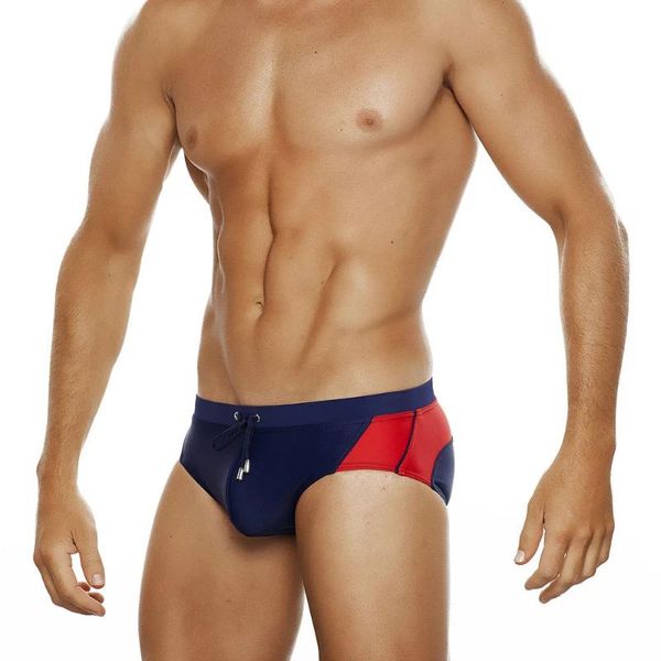 

one-piece suits summer men swimming trunks large size briefs low-waist printed swimwear with push up pad beach bathing shorts