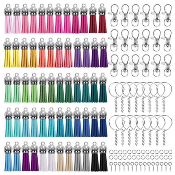 

keychains 350 pcs/set key chain rings diy crafts jewelry earrings making accessories keychain tassel pendants u4le, Silver