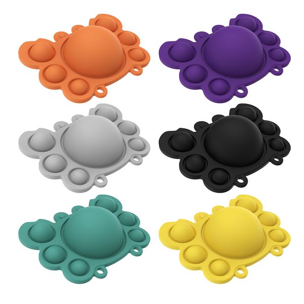 

2021 toy pop finger bubble music silicone flip crab color mix batch strange