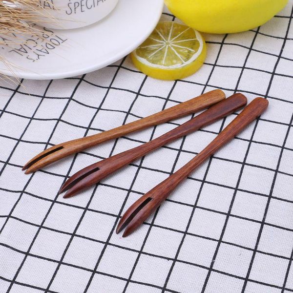 

disposable flatware wooden dessert food fruit serving fork dining tableware utensil tools cutlery n2ud