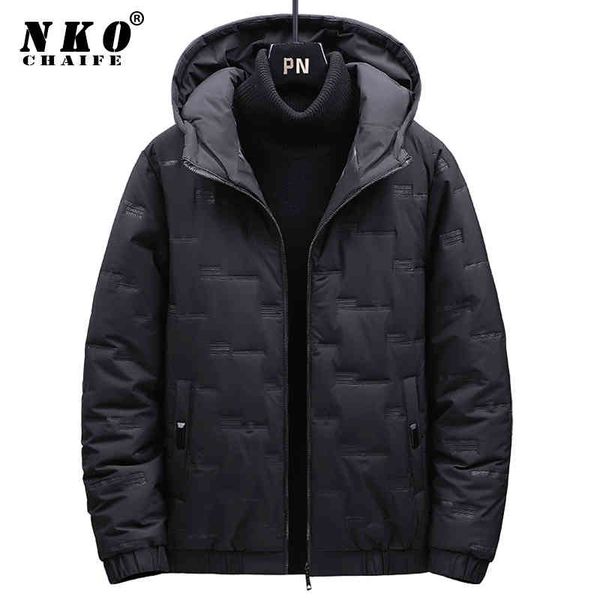 

2021 winter new waterproof thick warm parkas autumn fashion solid color hoodied coat casual brand et men 5xl, Black;brown