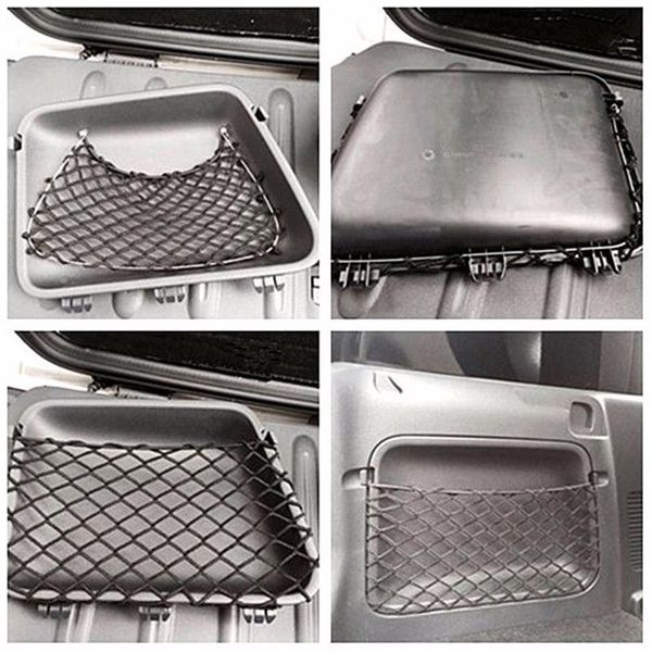 

car organizer anti-corrosion net bag pocket black accessories tuck string useful latest