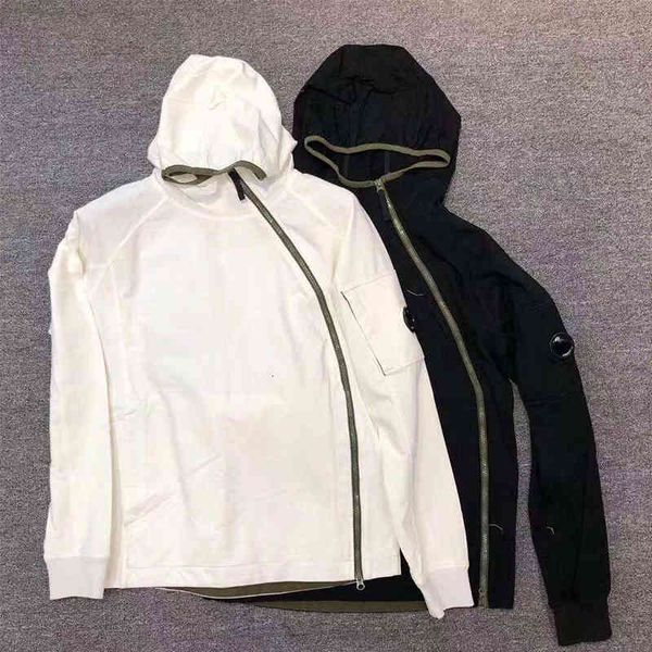 

toney pirate 2020 konng gonng hooded zipper cardigan autumn new hooded sweater fashion long sleeve leisure wind mens zippered hoodie, Black