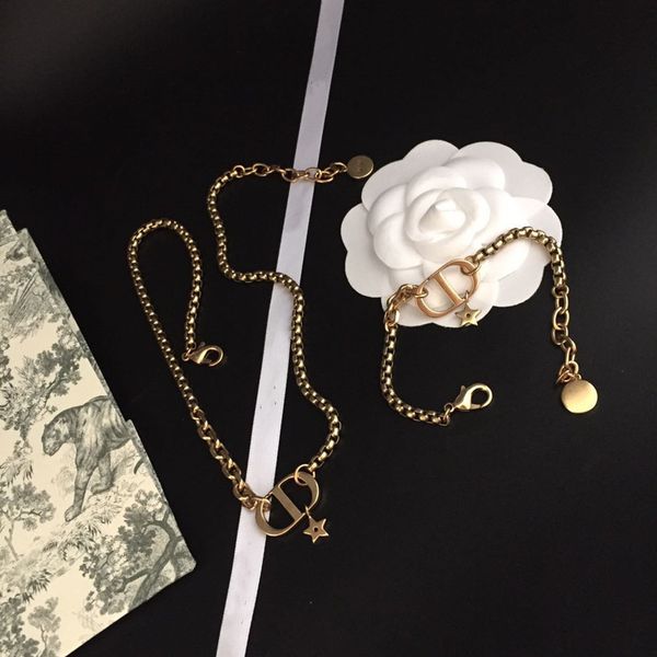 

70% off new family letter necklace brass made old bracelet, Silver