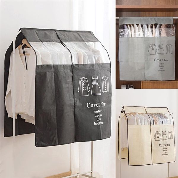 

clothing & wardrobe storage hanging dustproof bag cloth cover practical home garment suit jackets dress closet non-fabric