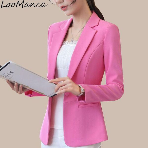 

women's suits & blazers women and jackets 2021 autumn fashion single button blazer femenino ladies blaser coats female, White;black