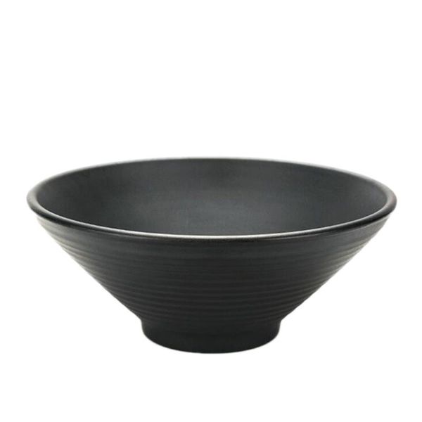

pc anti-drop breakfast bowl smooth dumpling household rice (black) bowls