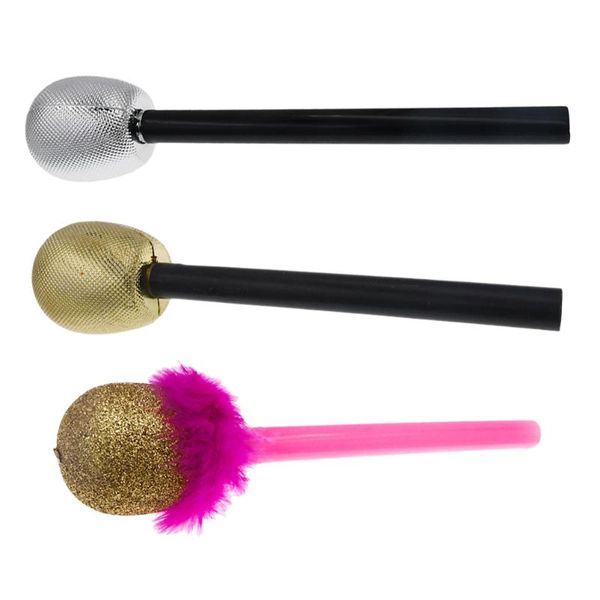 

microphones 3pcs microphone model party fake cosplay host props