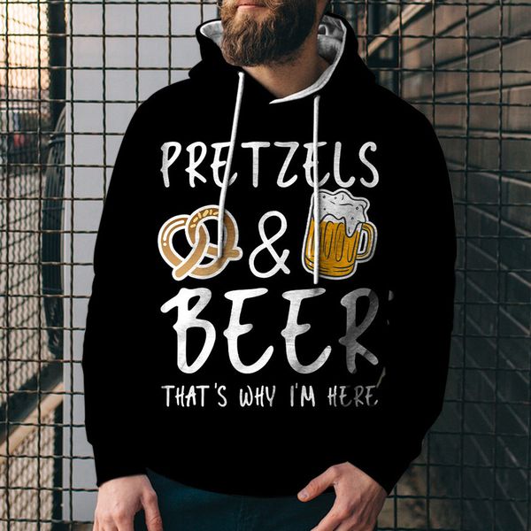 

men's sweater beer ftival 3d digital printed hooded sweater f42q, Black