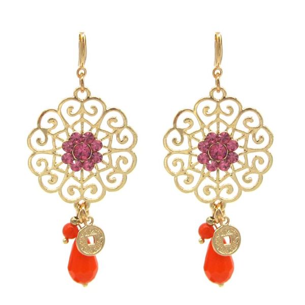 

fashion earrings dangle zinc alloy crystal pendant gold for women oorbellen jewelry gifts wholesale bijoux & chandelier, Silver