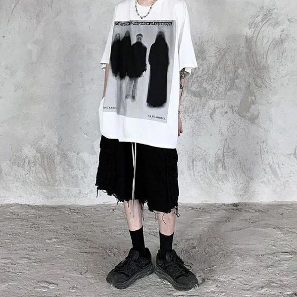 

men's t-shirts blazer t-shirt with dark pattern plate, White;black