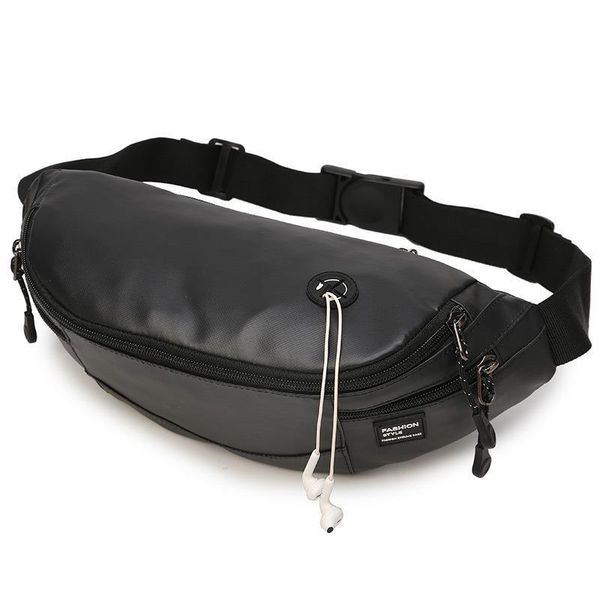 

men waist chest multi bags functional brand shoulder sports with earphone holes
