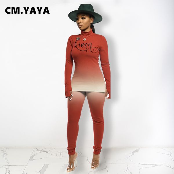 

active elastic sweatsuit womens set gradient letter legging pants suit sport trasuit two piece set fitness outfitby air, White