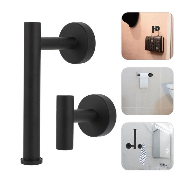 

towel racks 2pcs holder stainless steel hanger toilet roll for bathroom
