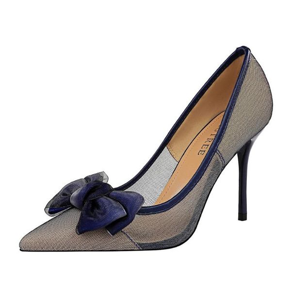 

dress shoes 1853-3 european and american nightclubs show fine mesh hollow women's shoes, stiletto, Black