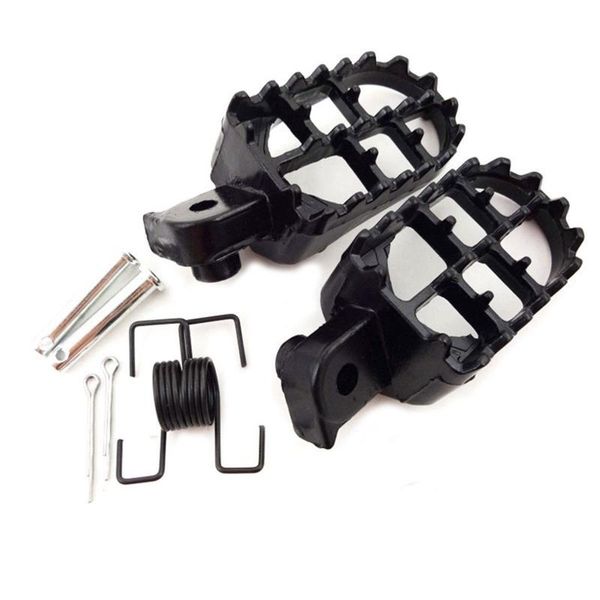 

pedals 2 black aluminum alloy off-road motorcycle pedal racing style retrofit general foot nail