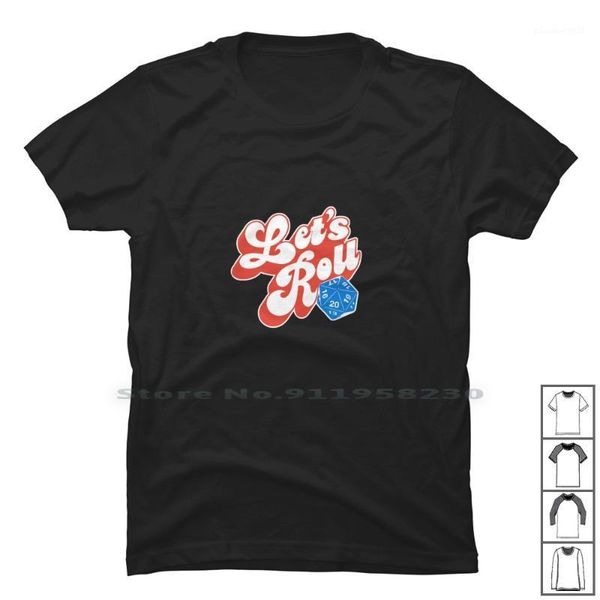 

men's t-shirts let's roll t shirt 100% cotton let fashion trendy, White;black