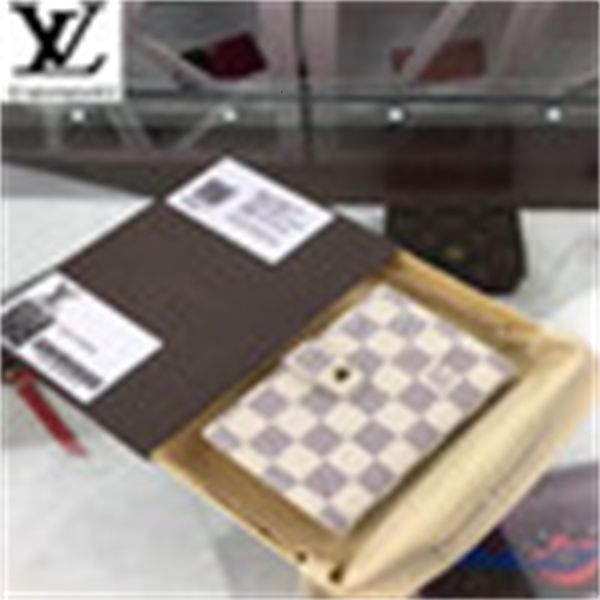 

n61676damier wallet compact french wallet brand azur button opening closing designer long wallet chain wallets luxury purse clutches evening