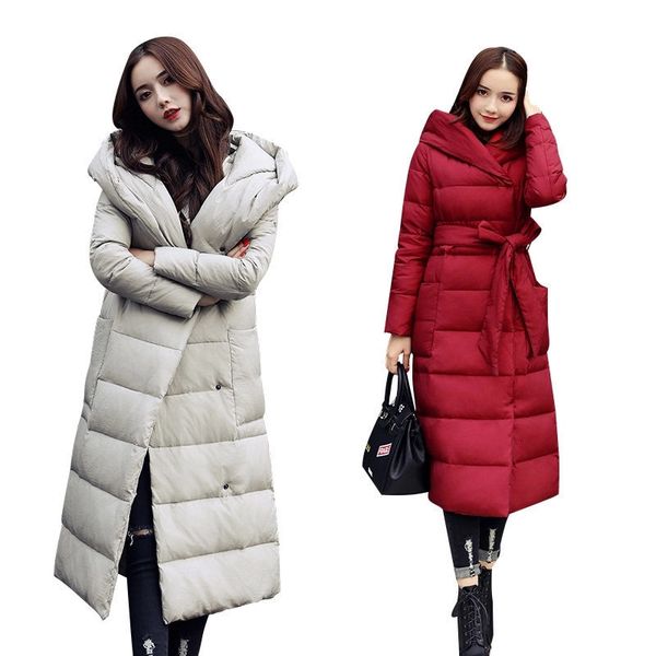 

leather winter women with single hood jacket parkas casual ladies women's cotton coat packed to low unmanned snow lq225 f3jy, Black