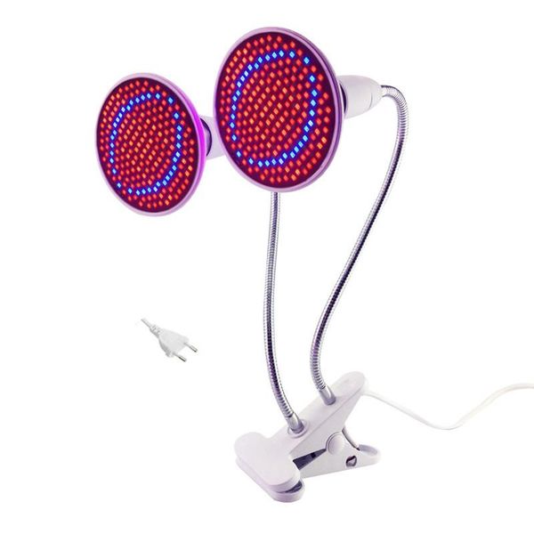 

two heads with plug grow light full spectrum tent lights 200 leds phyto lamp hydroponic growth for indoor seedlings flower