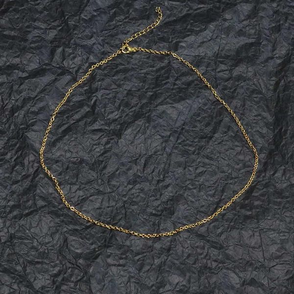 

earrings & necklace a versatile chain / gold o-chain single titanium steel women's clavicle short sweater, Silver