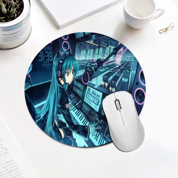 

mouse pads & wrist rests round pad animation cartoon character -selling game seam computer lapoffice supplies rubber anime
