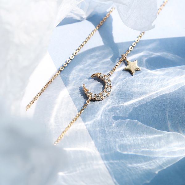 

silver leaves chunchun the light chain necklace contracted temperament clavicle female luxury niche design feeling dust delicate