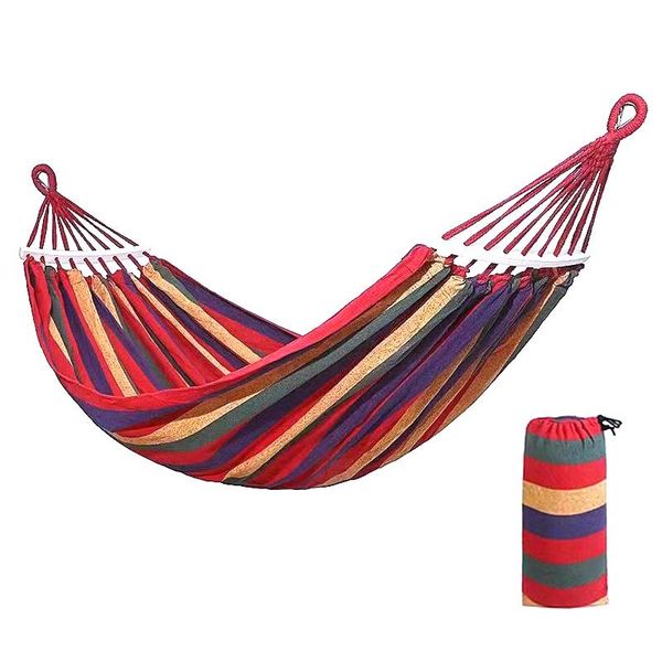 

single/double hammock for one /two person hanging bed garden backyard porch outdoor/indoor use children's swing toys camp furniture