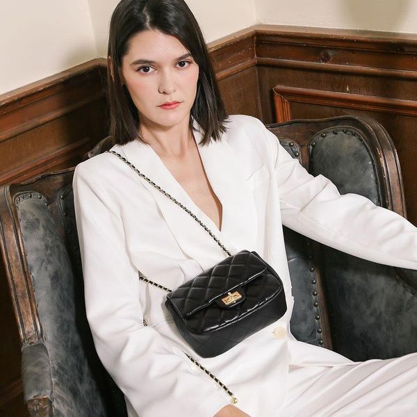 

evening bags fashion classic style diamond lattice chain messenger clutch women shoulder handbag cowhide cow leather handbags