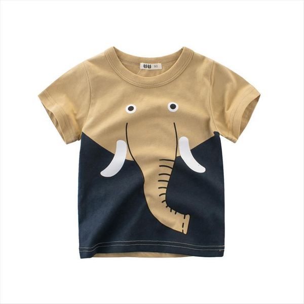 

summer kids short sleeve t shirts 2 8y children clothing boys girls cartoon print shirt tees outfit baby boy, Blue