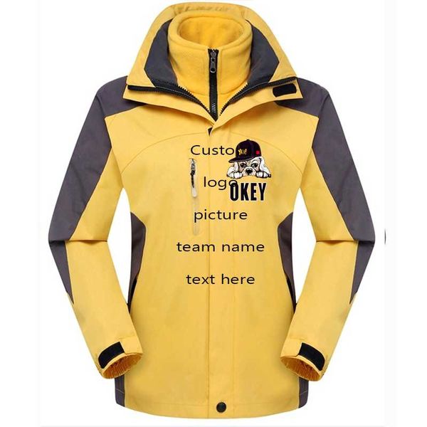 

women's jackets design your own logo outdoor mountain camping outing ladies three-in-one windbreaker jacket waterproof windproof, Black;brown