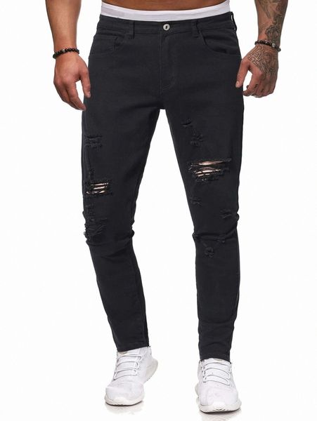 

men ripped frayed skinny jeans t1ci#, Blue