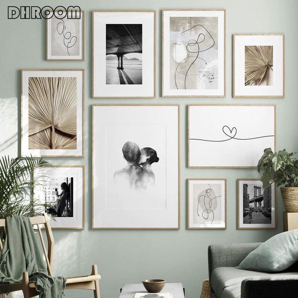 

paintings nordic abstract line drawing canvas wall art print painting city landscape poster minimalist decorative picture home decor