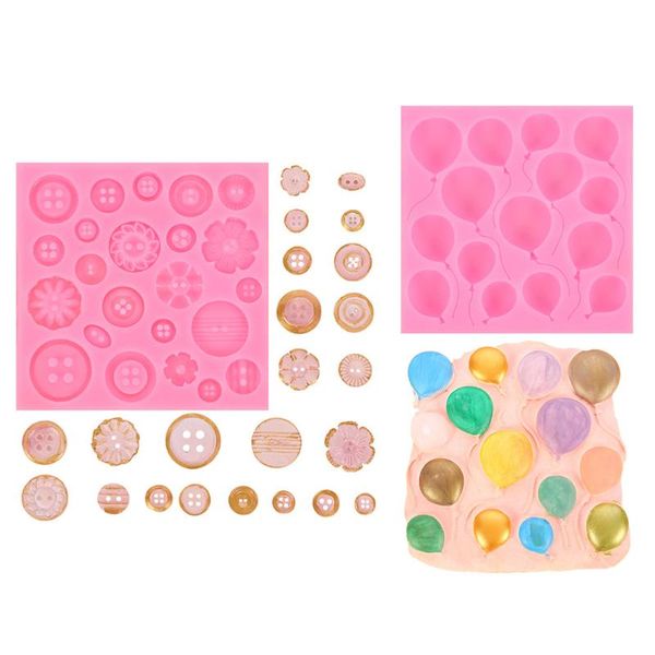 

baking moulds diy balloon cake border silicone molds birthday fondant decorating tools gumpaste chocolate pops