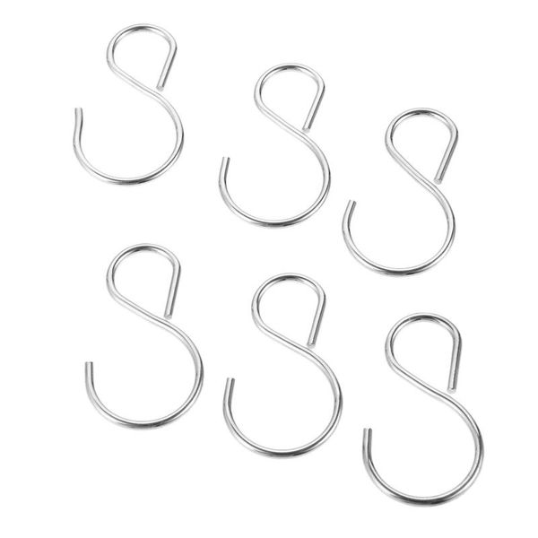 

hooks & rails 100pcs s-hook bathroom metal s type kitchen bedroom wardrobe office stainless steel super load-bearing ornaments durable