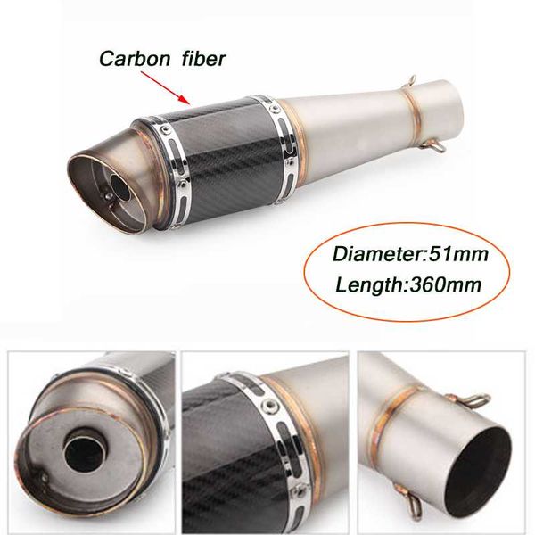 

motorcycle exhaust system 51mm headed with db killer escape 38-51mm muffler pipe