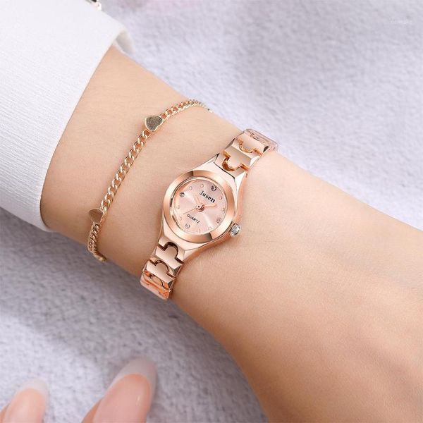 

fashion women watches rose gold luxury stainless steel qualities small ladies wristwatches diamond female bracelet watch gifts, Slivery;brown