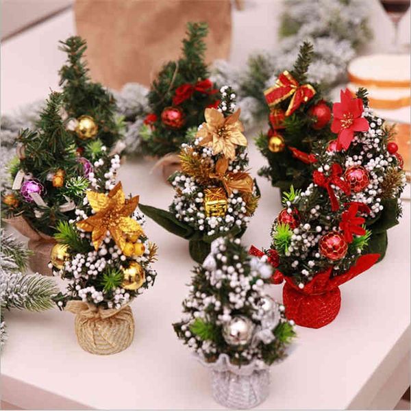 

christmas mini tree day decorations exquisite decoration small with ornaments on the table
