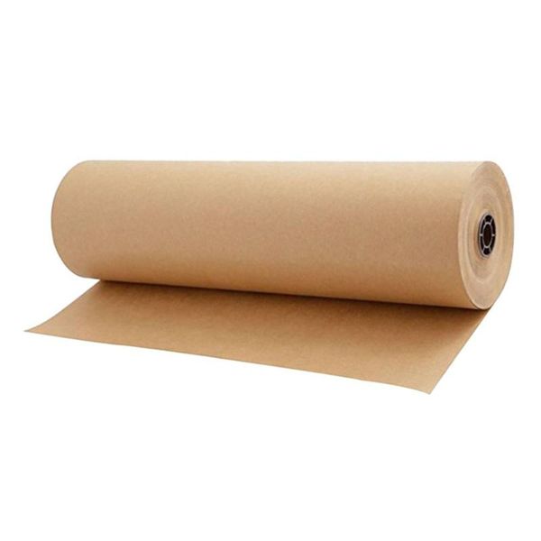 

storage bags 30 meters brown kraft wrapping paper roll for wedding birthday party gift parcel packing art craft