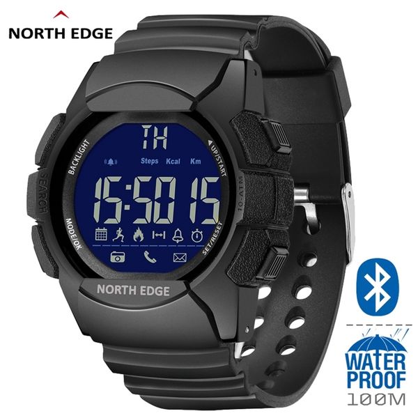 

men's watch military water resistant 100m north edge sport army led digital wrist satches for male ios android 210609, Slivery;brown