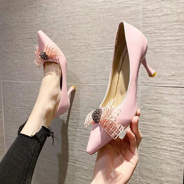 

woman's shoes high heel crystal pumps female party rhinestone slip-on thin heels fashion ladies zapatillas mujer dress, Black
