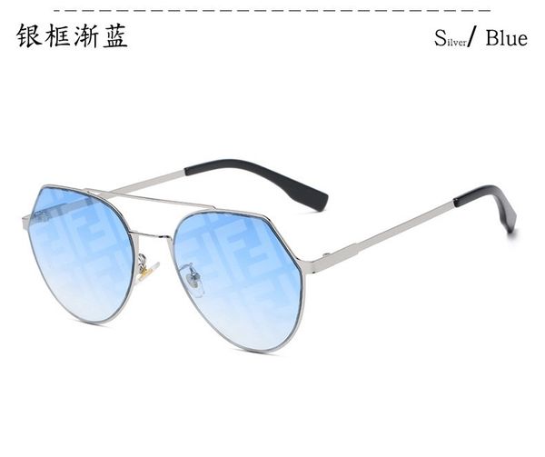 

2021 fashion vintage oversize square sunglasses ff printing women and men big frame black gradient female metal glasses driving sports uv400, White;black