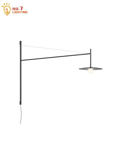 

designer minimalist swing arm wall mounted adjustable modern light fixtures villa living room el hall background restaurant lamp