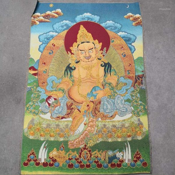 

other arts and crafts 36 inch tibet silk embroidery black sakyamuni compassion goddess tangka thangka painting mural1